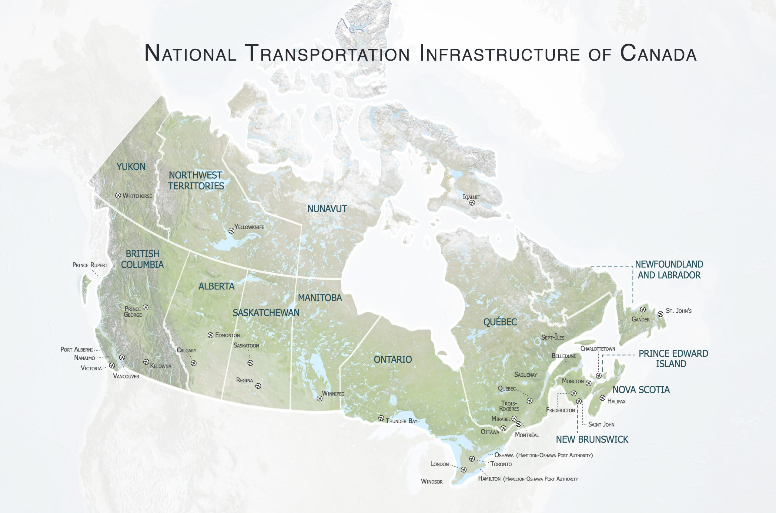Interactive map National Airports System scaled